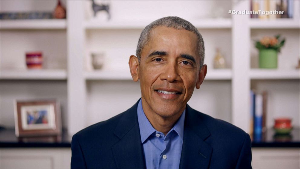 PHOTO: In this screengrab, former President Barack Obama speaks during "Graduate Together: America Honors the High School Class of 2020" on May 16, 2020.