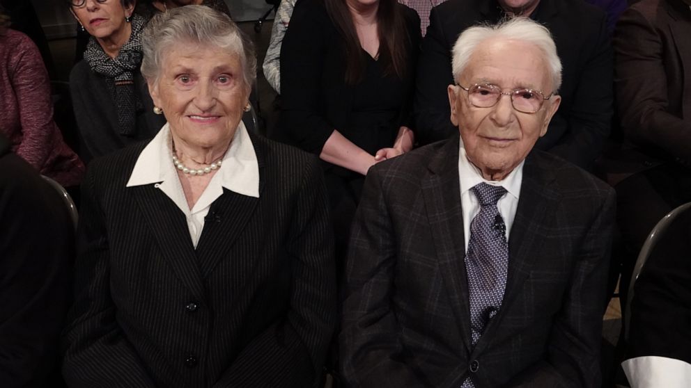 PHOTO: Mikhl Baran and Millie Baran remember falling in love after escaping concentration camps during the Holocaust on "The View," Jan. 27, 2020.