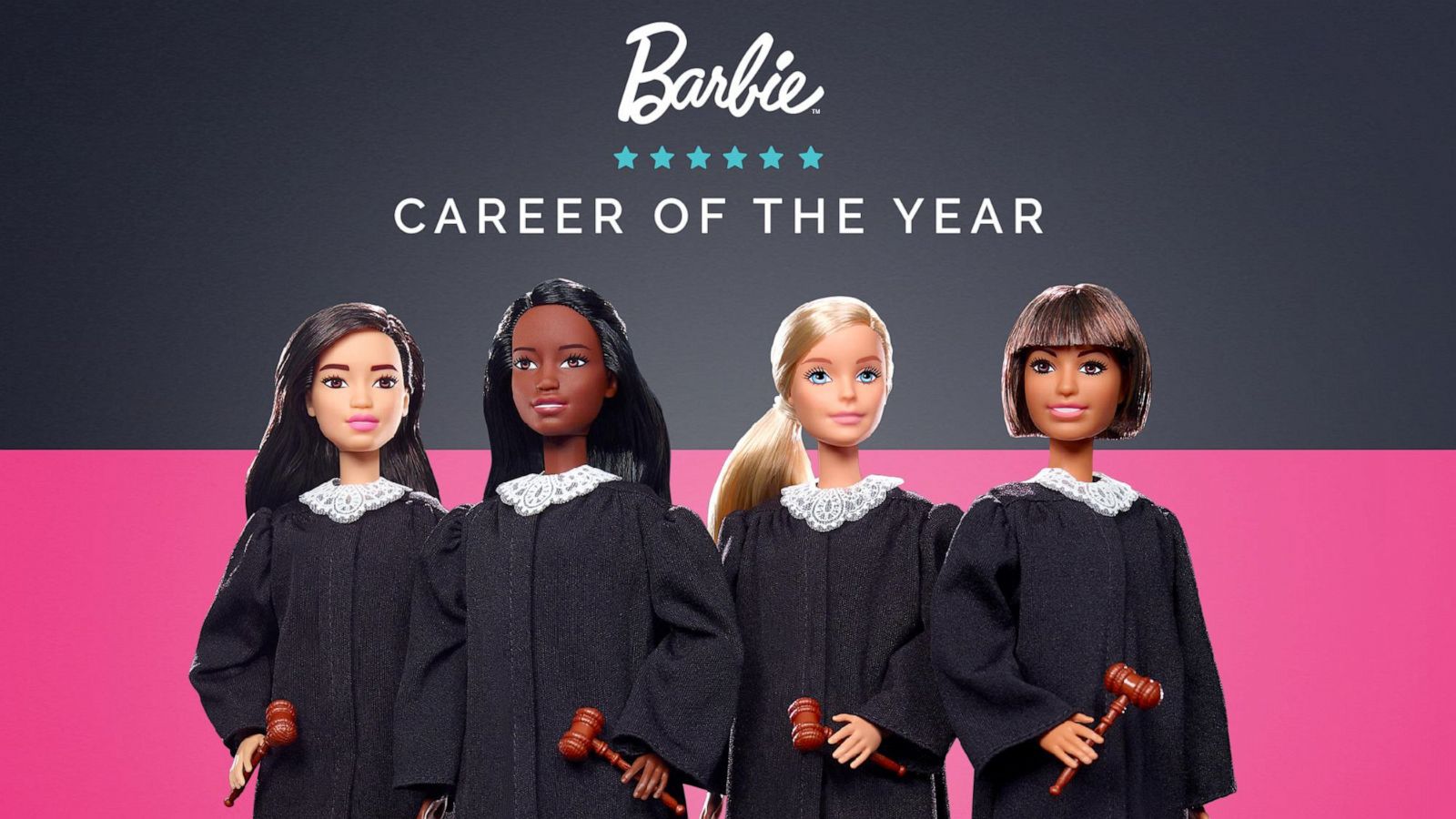 PHOTO: With over 200 careers since 1959, this year Barbie takes the stand as a Judge! The Barbie Judge Doll encourages girls to learn more about making decisions to change the world for the better.