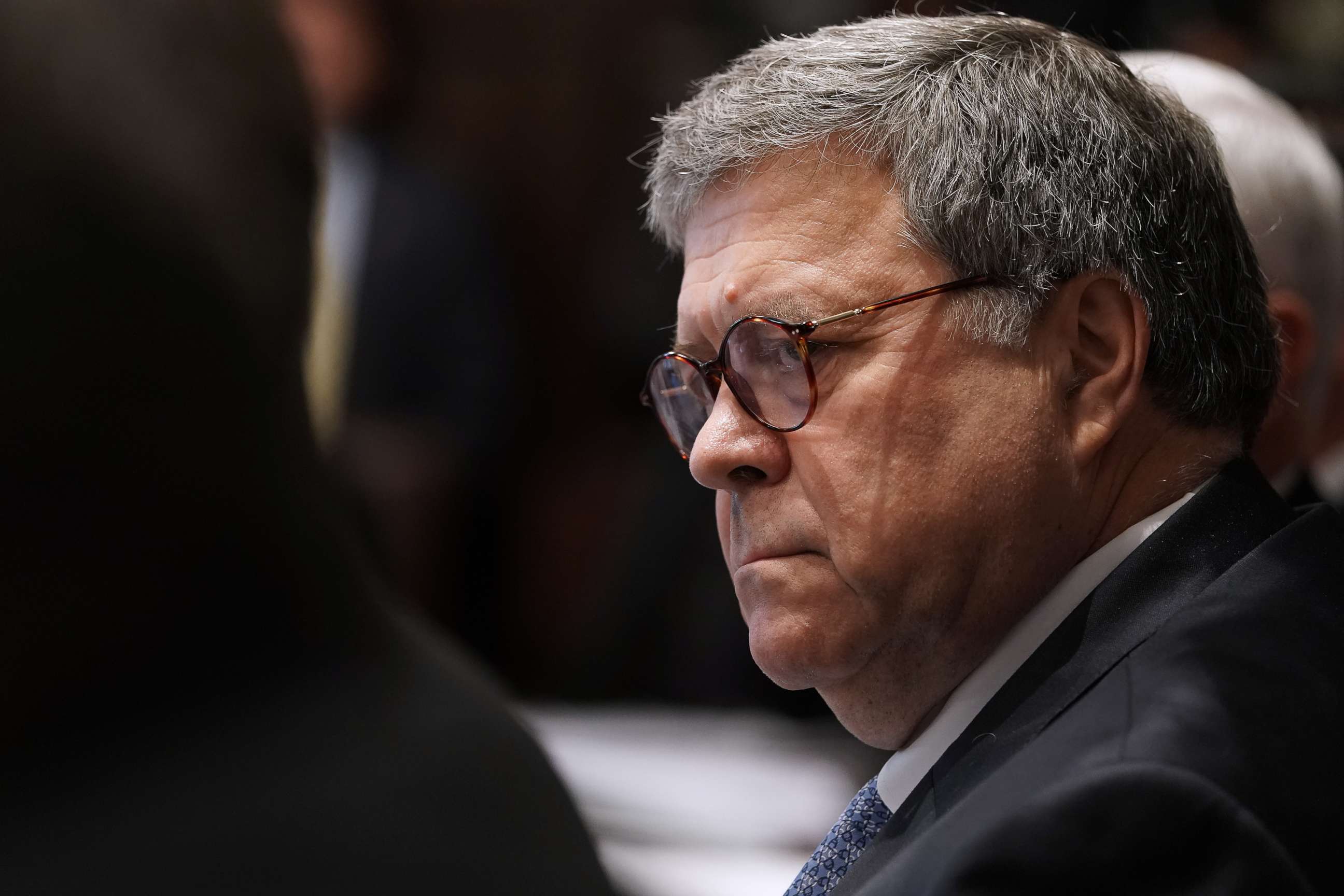 PHOTO: Attorney General William Barr attends a cabinet meeting at the White House July 16, 2019 in Washington, DC.