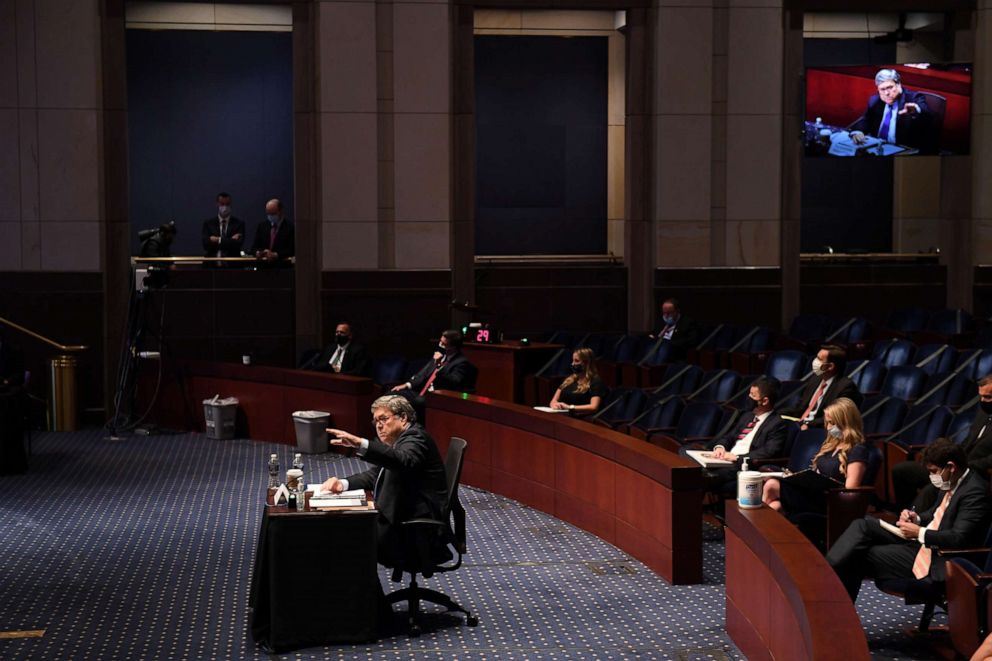 PHOTO: Attorney General William Barr appears before the House Judiciary Committee on Capitol Hill, in Washington, July 28, 2020.