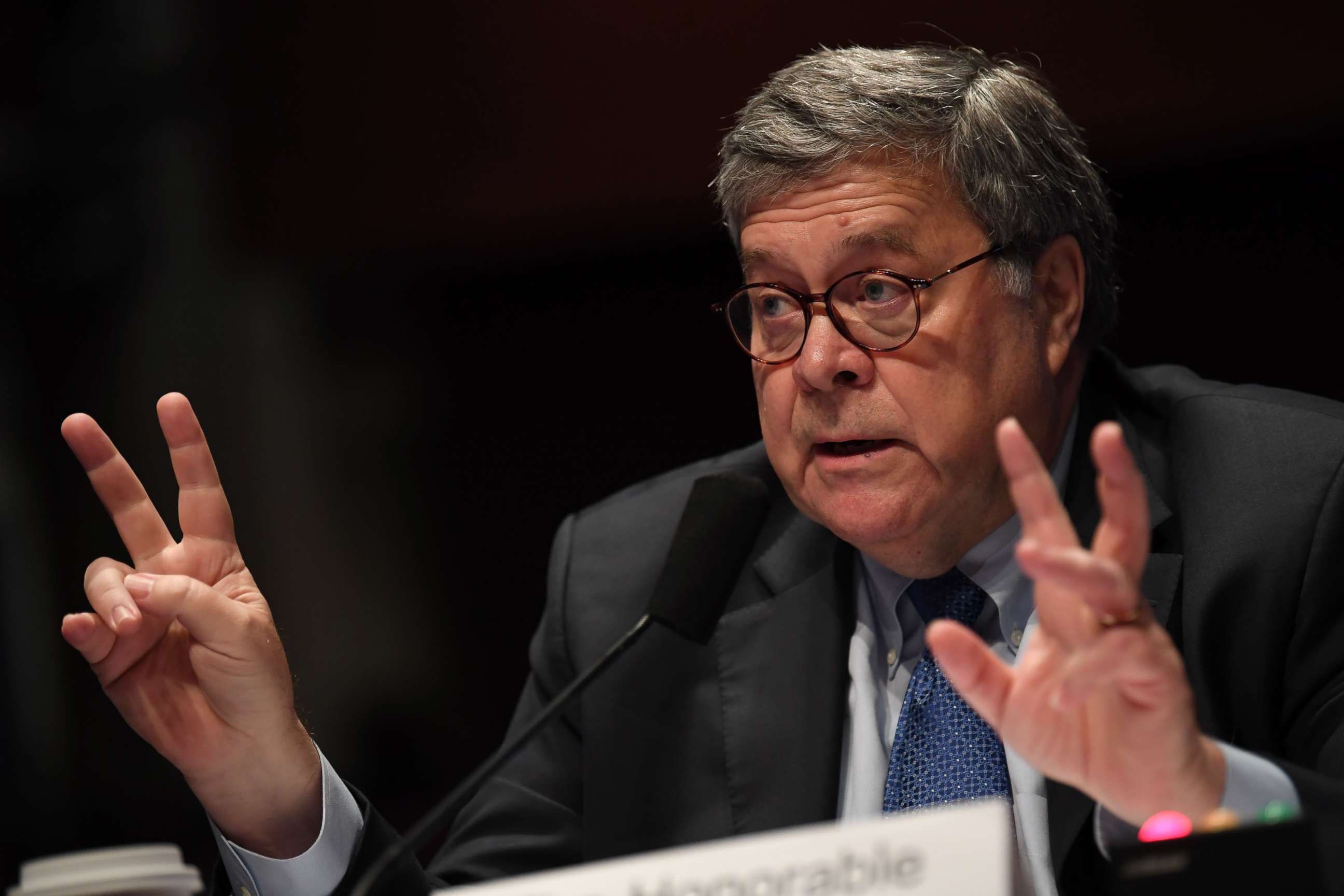 PHOTO: Attorney General William Barr testifies before the House Judiciary Committee hearing in the Congressional Auditorium at the US Capitol Visitors Center July 28, 2020 in Washington, DC.