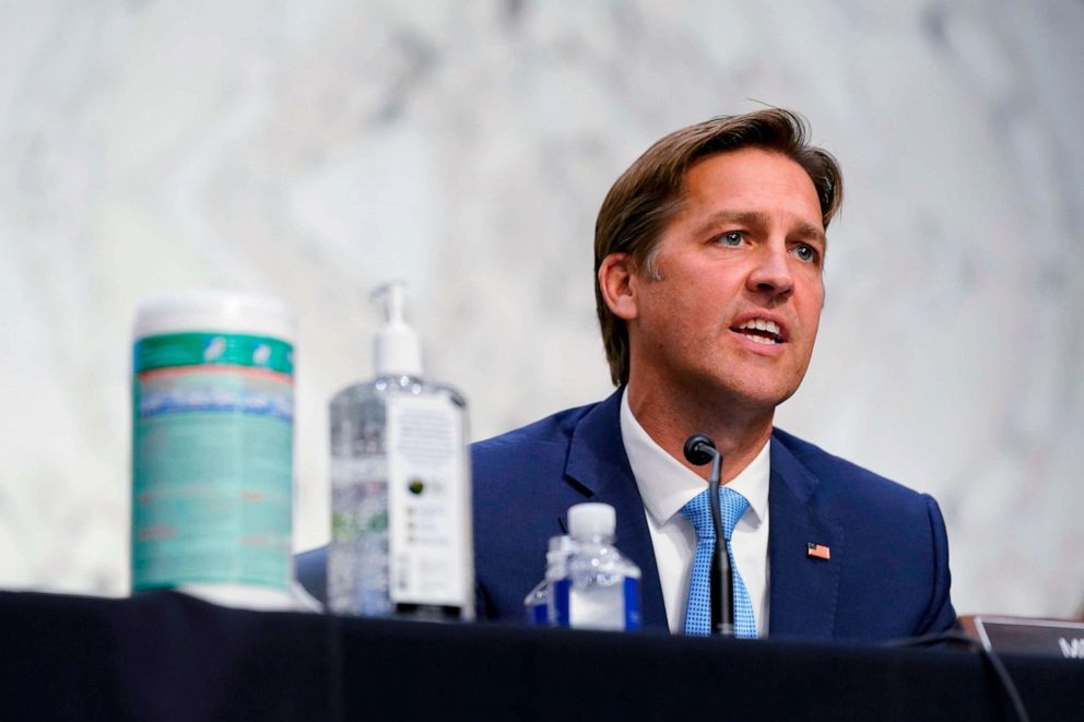 PHOTO: Sen. Ben Sasse speaks during the confirmation hearing for Supreme Court nominee Amy Coney Barrett before the Senate Judiciary Committee on Capitol Hill in Washington, DC, Oct. 13, 2020.