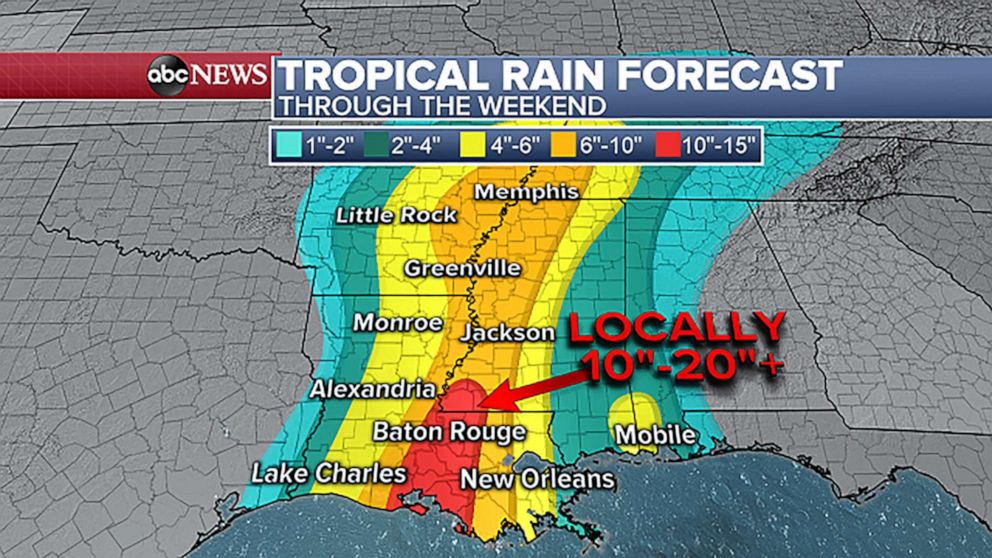 PHOTO: Barry rainfall forecast.