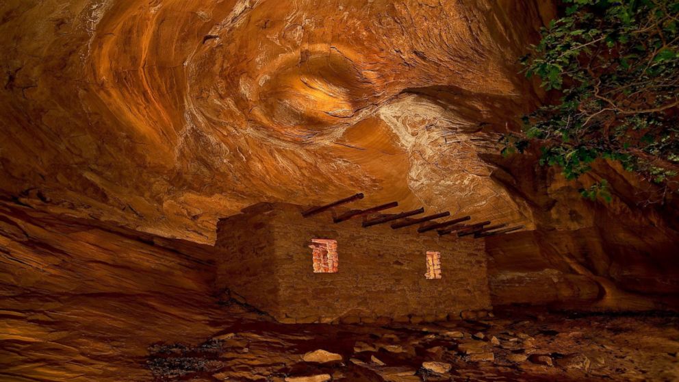 PHOTO: Doll House Ruin in Utah within the borders of the current Bears Ears National Monument. The ancient building is in pristine condition with an intact wood roof. 