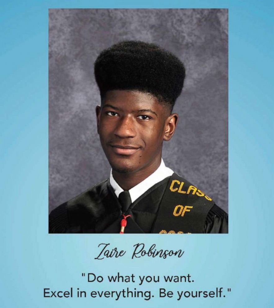 PHOTO: Zaire Robinson is pictured in his eighth-grade graduation photo.