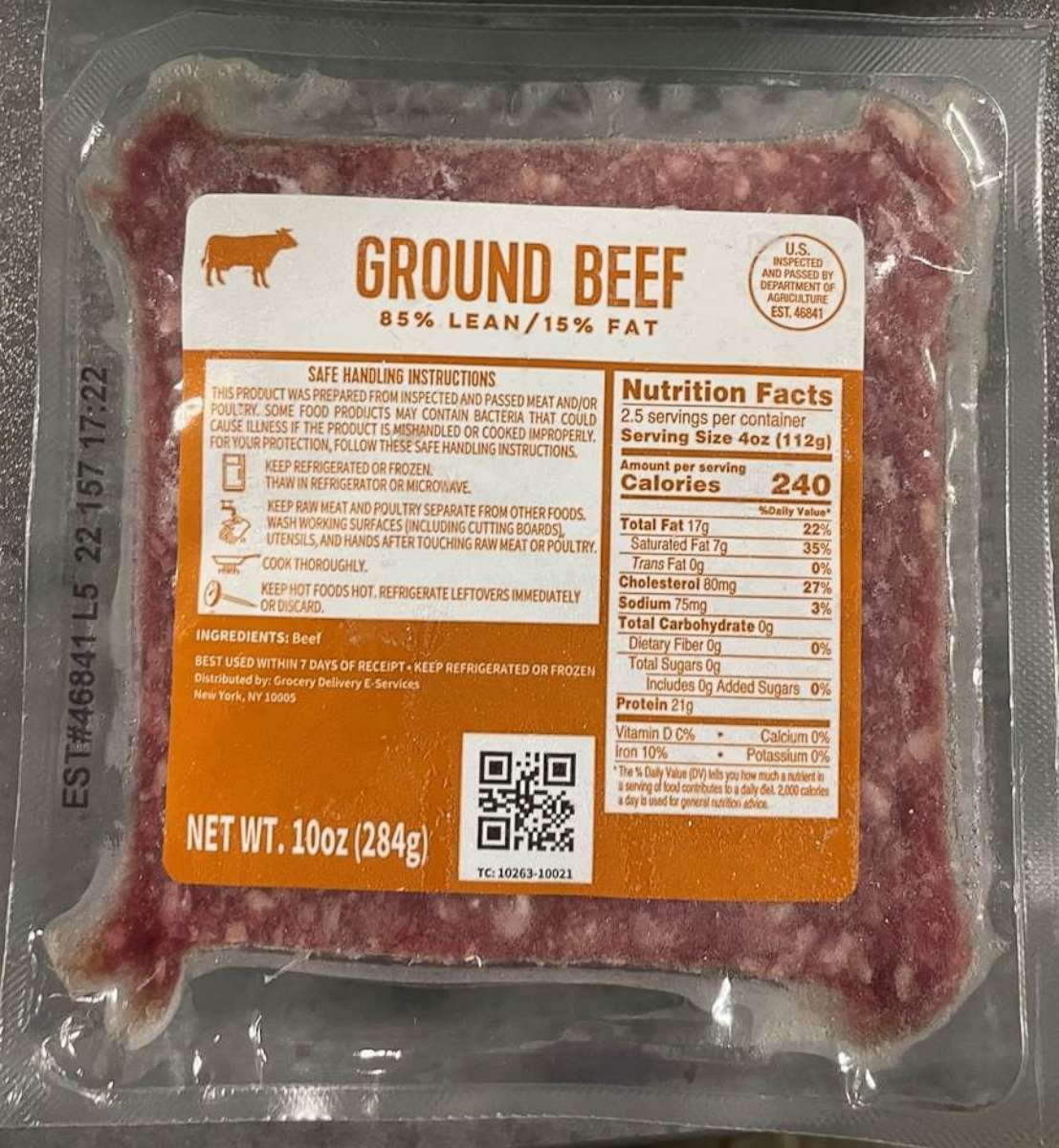 PHOTO:  The U.S. Department of Agriculture’s Food Safety is issuing a public health alert due to concerns that ground beef products in HelloFresh meal kits may be part contaminated with E. coli.
