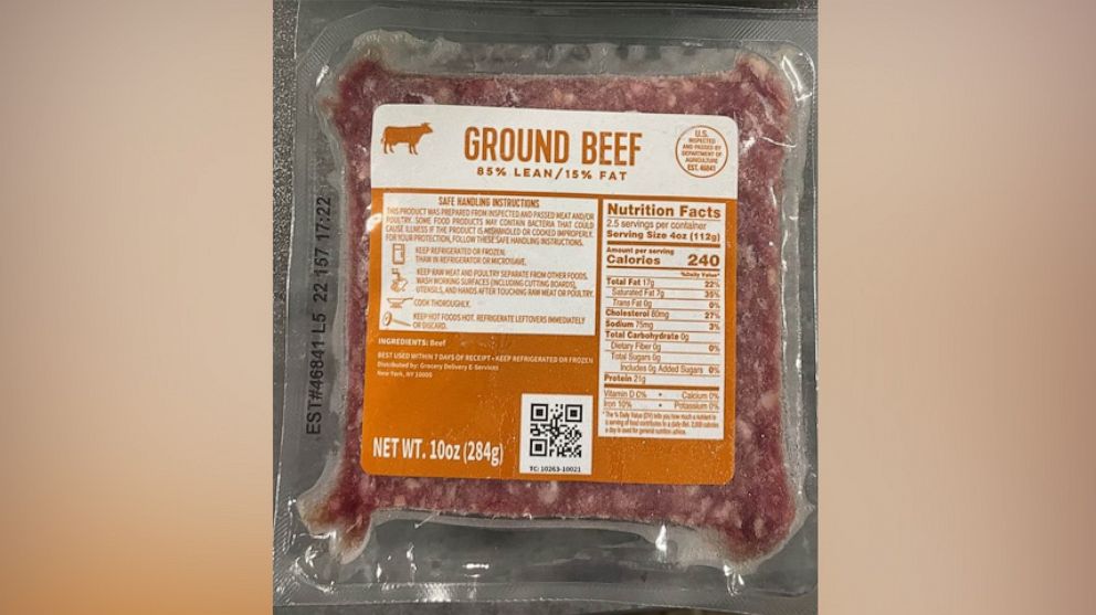 PHOTO:  The U.S. Department of Agriculture’s Food Safety is issuing a public health alert due to concerns that ground beef products in HelloFresh meal kits may be part contaminated with E. coli.