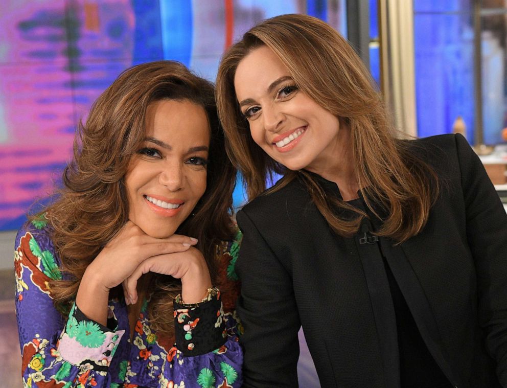 PHOTO: "The View" co-hosts Sunny Hostin and Jedediah Bila on Monday, Sept. 18, 2017 after Bila announced it would be her last day as co-host.