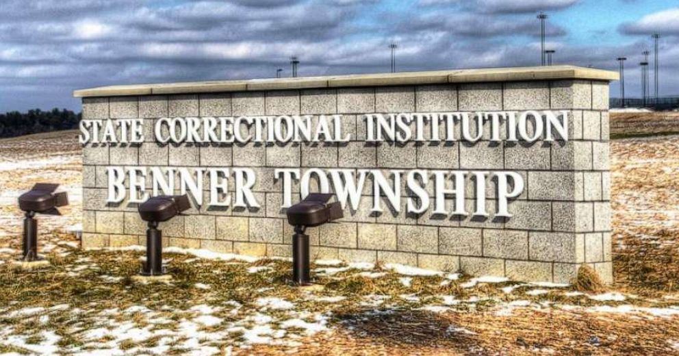PHOTO: In this undated file photo, the sign for the State Correctional Institution  Benner Township is shown in Bellefonte, PA.
