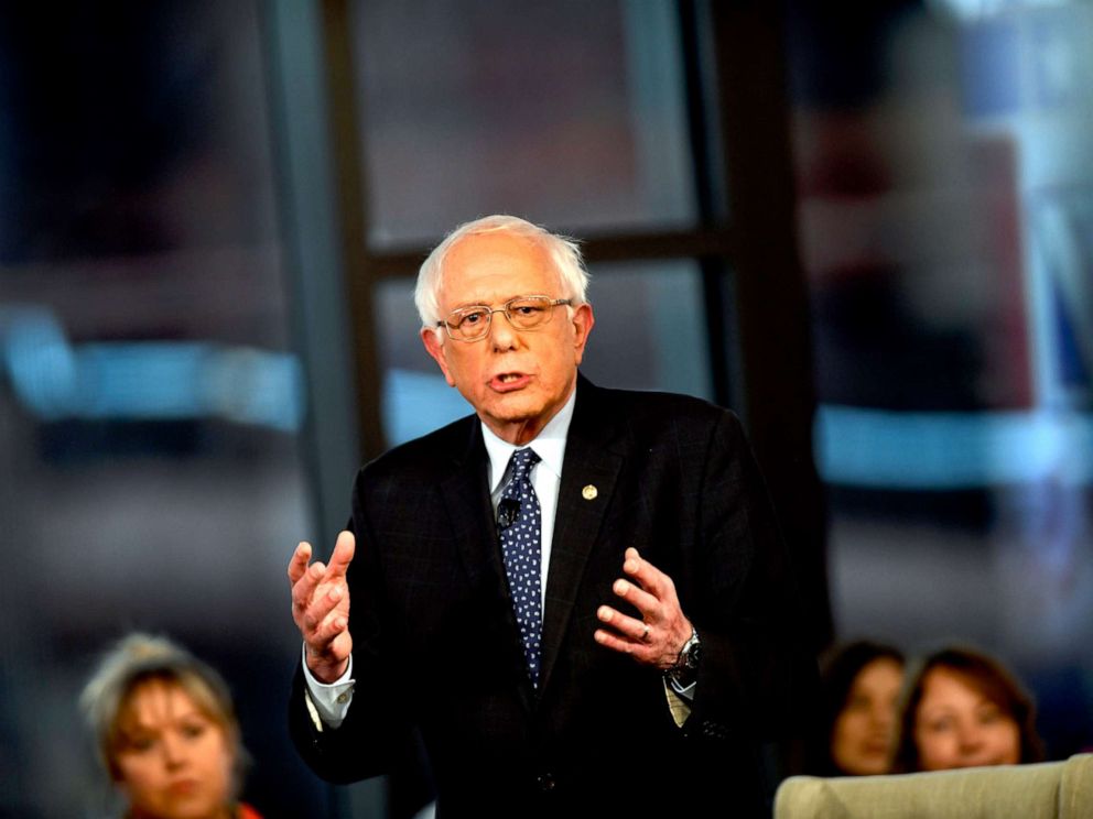 PHOTO: Sen. Bernie Sanders participates in a FOX News Town Hall at SteelStacks, April 15, 2019, in Bethlehem, Pennsylvania.