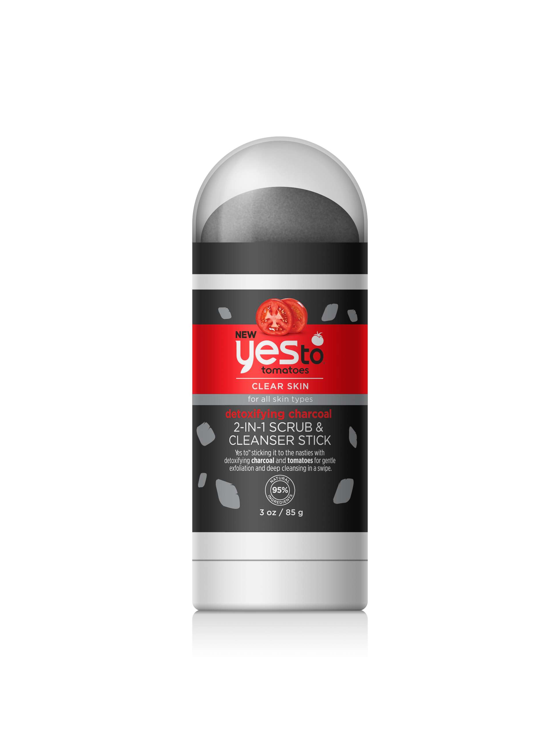 PHOTO: Yes to Tomatoes Detoxifying Charcoal 2-in-1 Scrub and Cleanser Stick won Yahoo Lifestyle's Diversity in Beauty award for best inclusive skincare product. 
