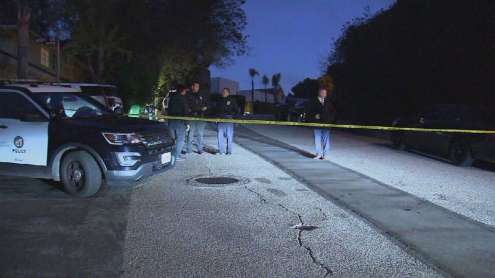 PHOTO: Law enforcement officers are on the scene of a shooting in Beverly Crest, Calif., on Jan. 28, 2023.