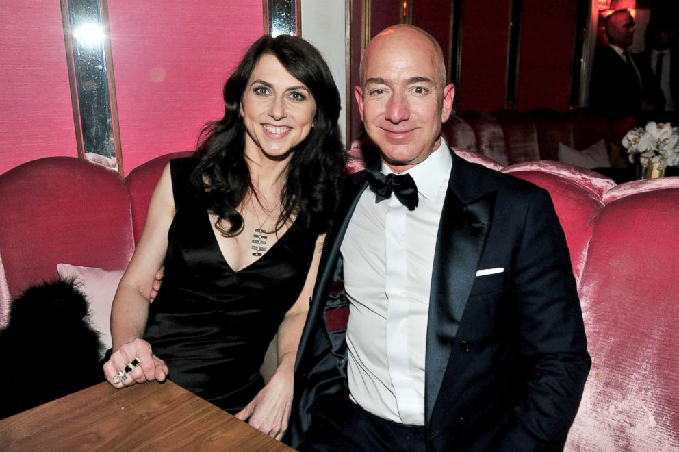 PHOTO: CEO of Amazon Jeff Bezos and his wife MacKenzie Bezos attend the Amazon Studios Oscar Celebration, Feb. 26, 2017, in West Hollywood, Calif. 