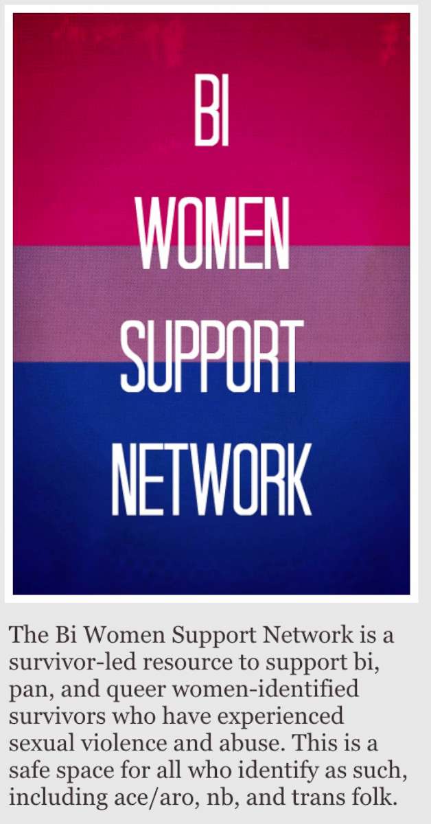 PHOTO: The Bi Women Support Network is a place where survivors can connect with counselors and find community.