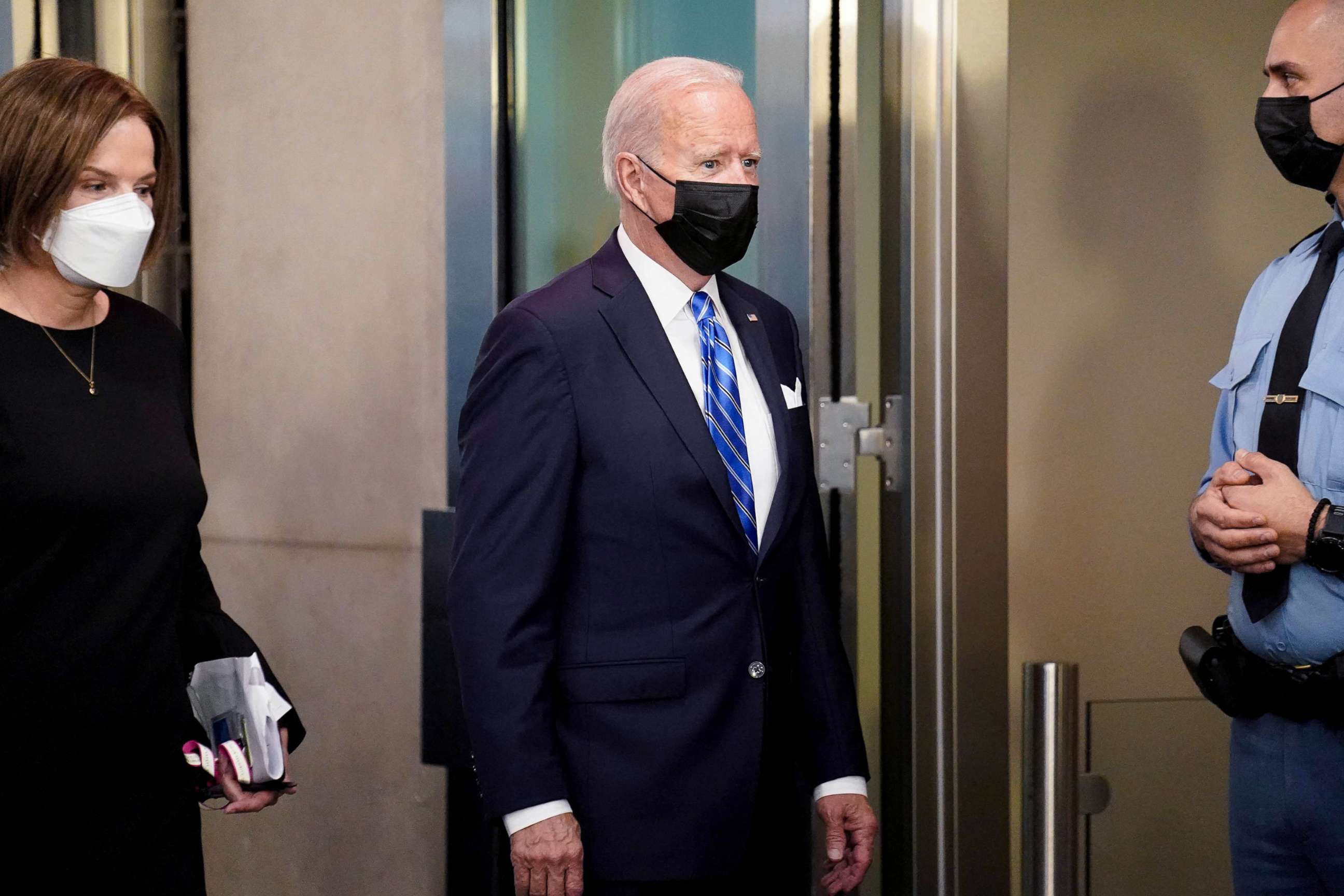 PHOTO: President Joe Biden arrives for the 76th Session of the UN General Assembly on Sept. 21, 2021, in New York.