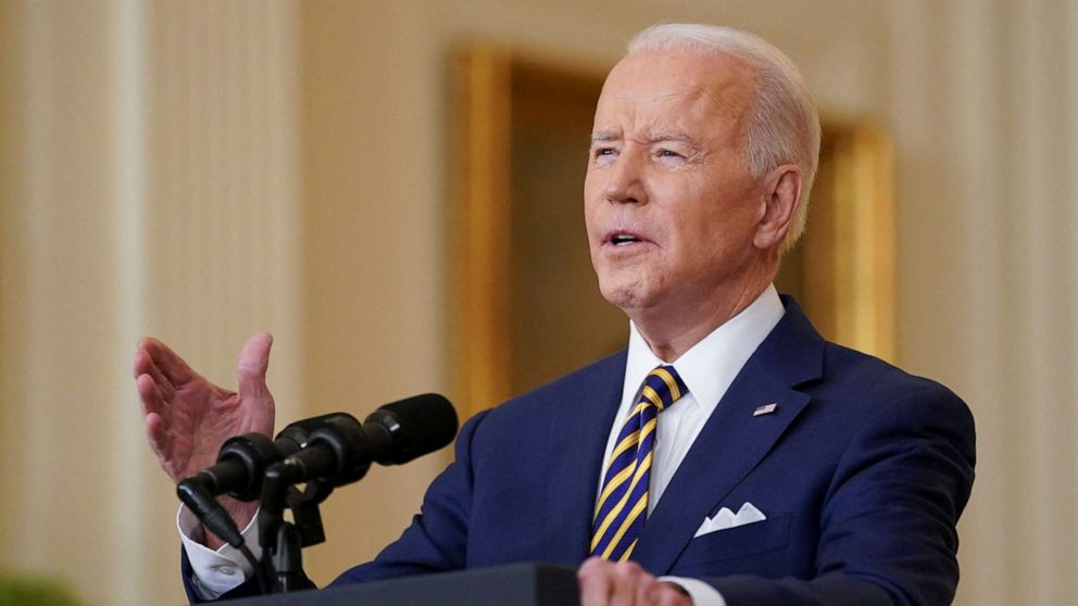 Biden defensive in rare solo news conference ahead of 1-year mark in office - ABC News