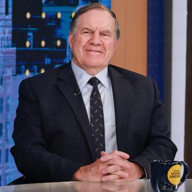 PHOTO: University of North Carolina football coach Bill Belichick speaks with ABC News in an interview on 'Good Morning America,' May 16, 2025.