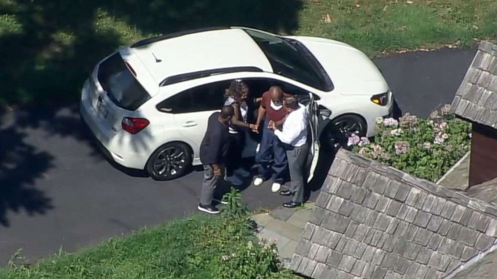 PHOTO: Bill Cosby is assisted as he exits the car that picked him up after he was released from the State Correctional Institution at Phoenix in Collegeville, Pa., June 30, 2021.