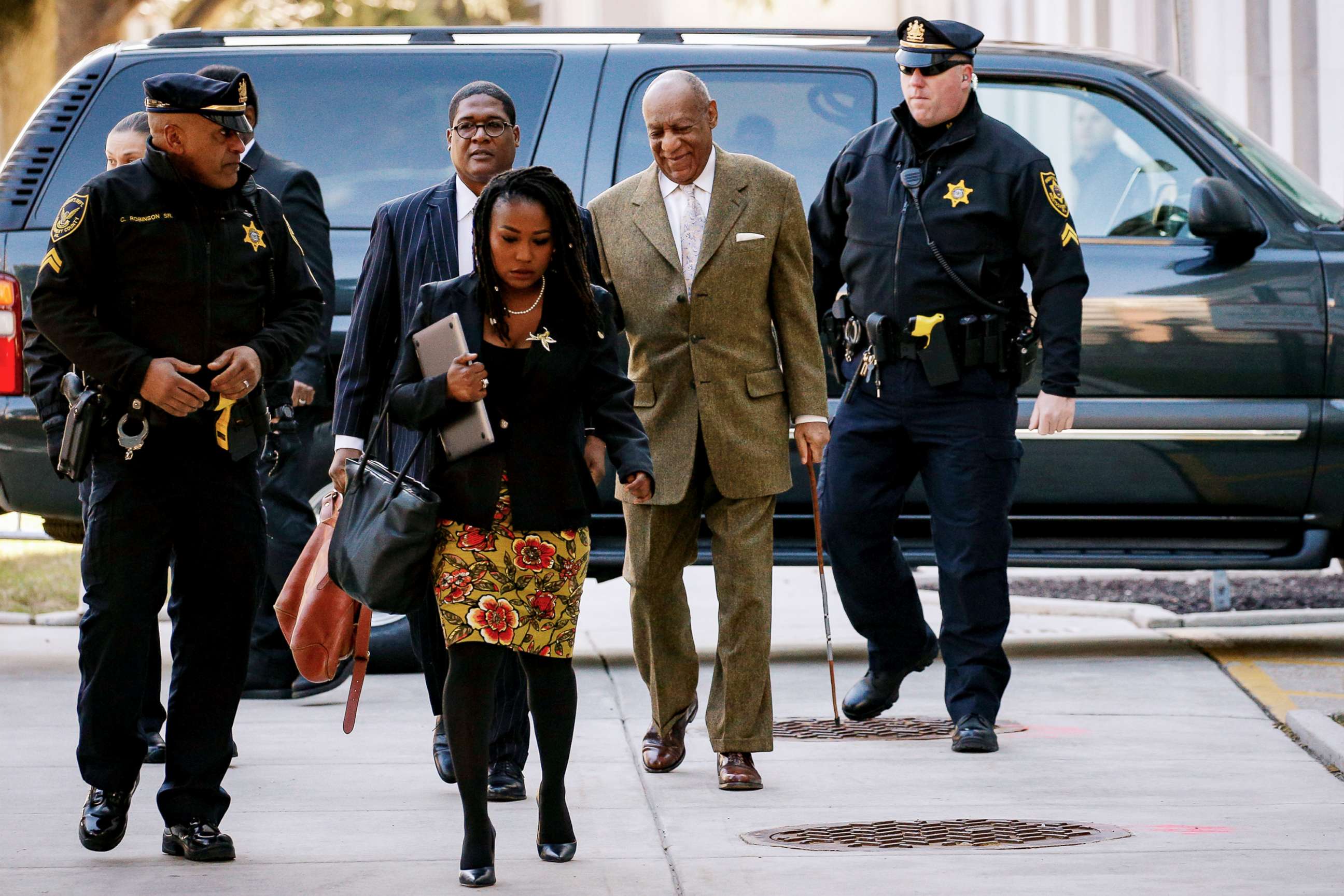 PHOTO: Bill Cosby arrives for a pretrial hearing for his sexual assault trial at the Montgomery County Courthousein Norristown, Pa., on March 5, 2018.