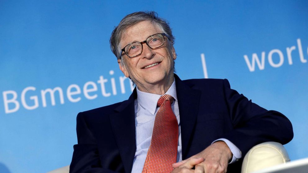 Bill Gates, co-chair of the Bill & Melinda Gates Foundation, speaks at a panel discussion on Building Human Capital during the IMF/World Bank spring meeting in Washington, April 21, 2018.