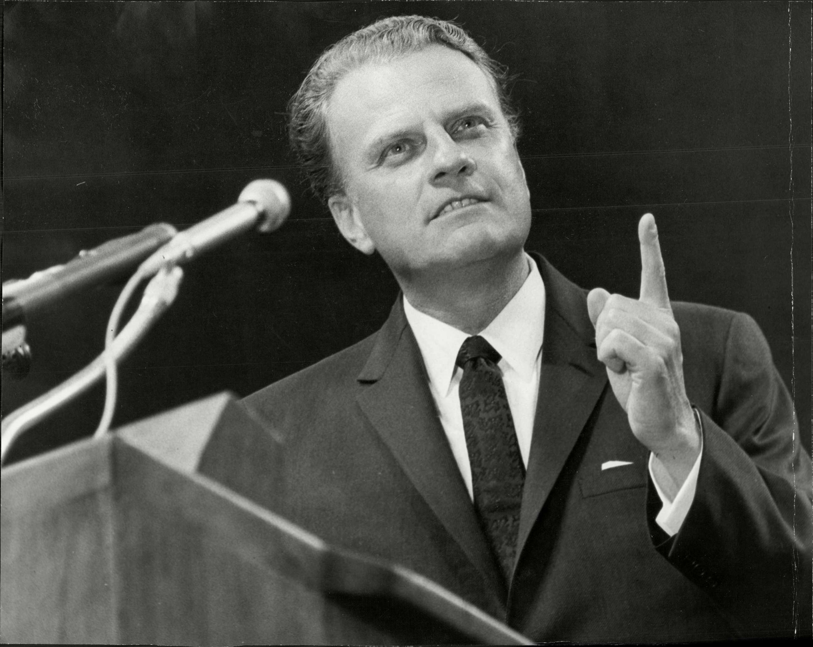 PHOTO: Billy Graham speaks, circa. 1966.