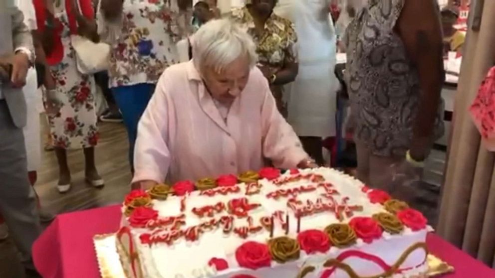 PHOTO: Louise Jean Signore celebrates her 107 birthday in the Bronx.