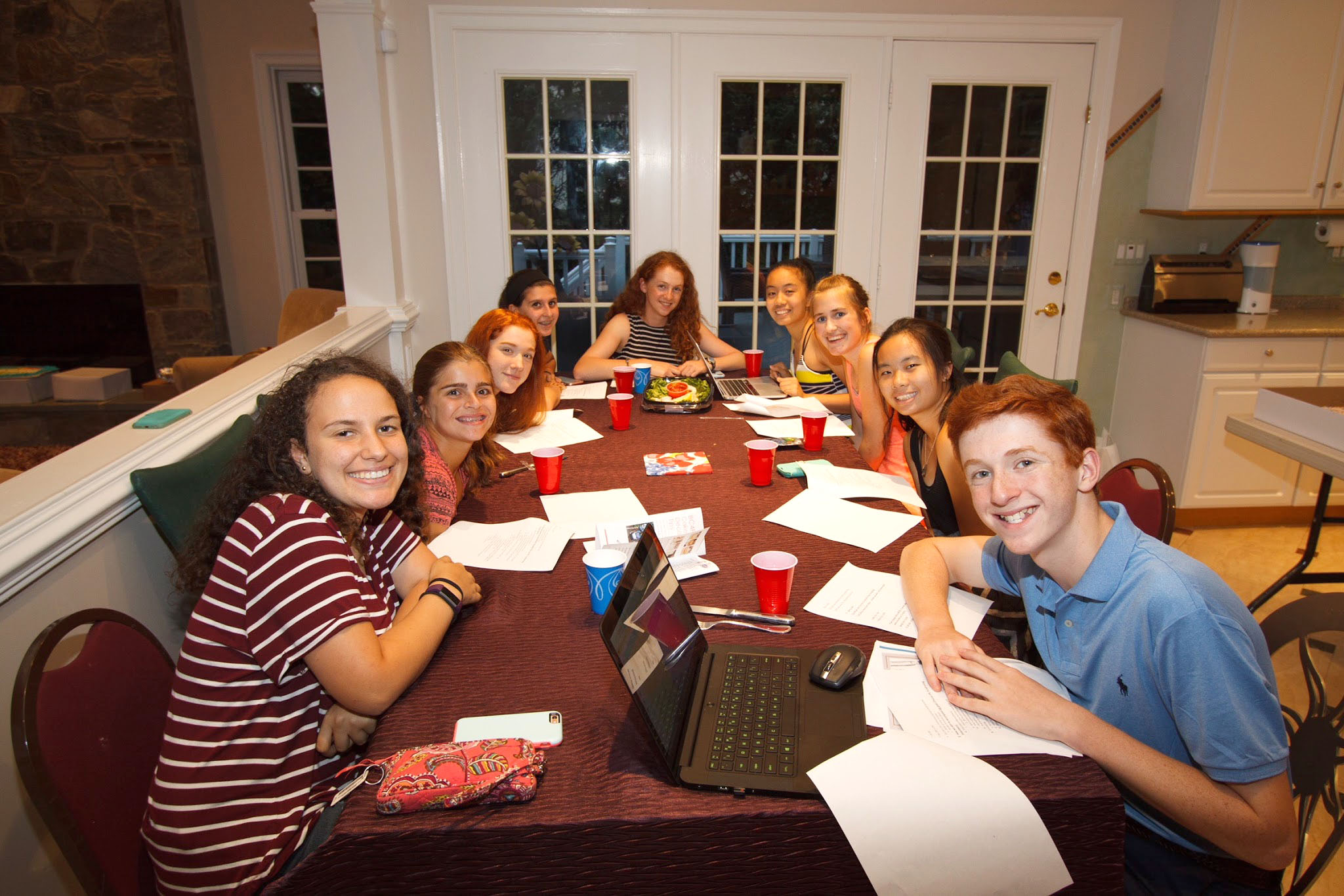 PHOTO: Members of the Montgomery County chapter of Birthday Cakes 4 Free gather together at an executive board meeting. The Montgomery County chapter is the only chapter in the nation that was founded and run by teenagers. 