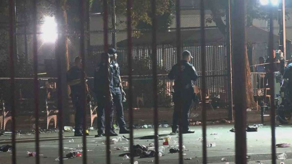 PHOTO: A shooting at a neighborhood event in the Brownsville section of Brooklyn, N.Y., ended in chaos when 12 people were shot and one person died on Saturday, July 27, 2019. 