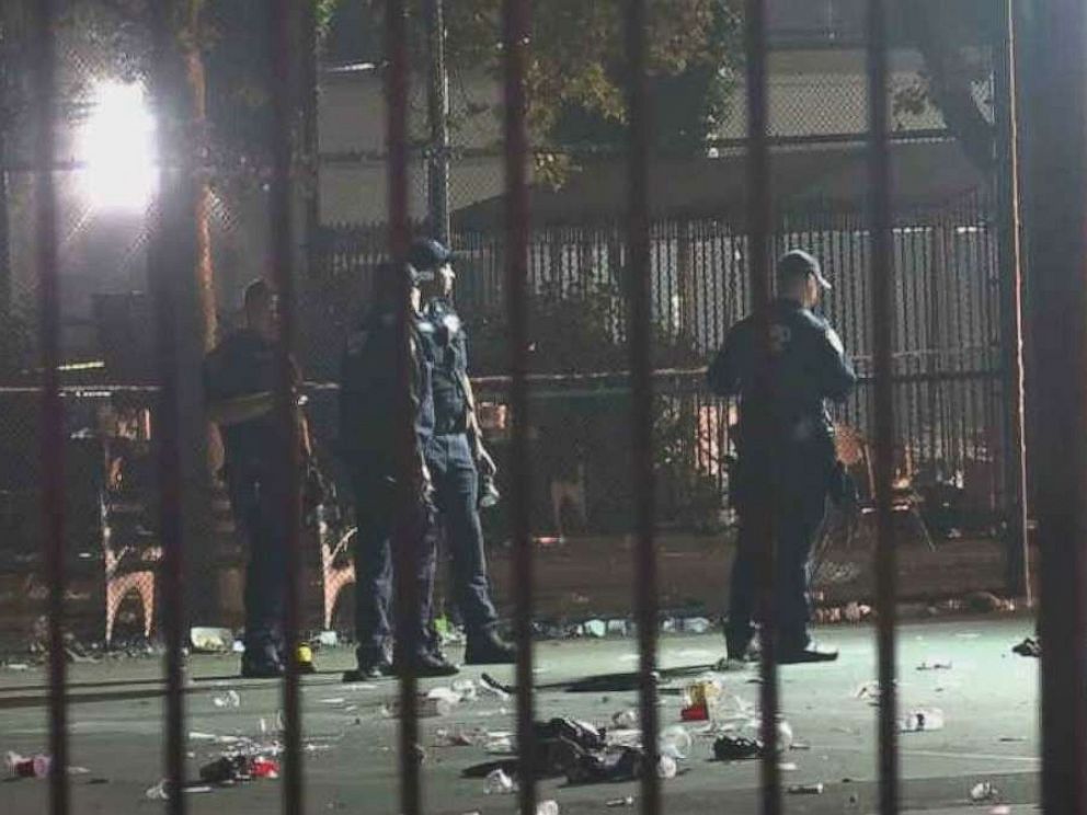 PHOTO: A shooting at a neighborhood event in the Brownsville section of Brooklyn, N.Y., ended in chaos when 12 people were shot and one person died on Saturday, July 27, 2019.