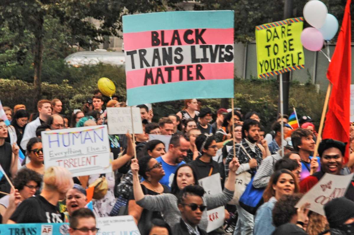 PHOTO: Philadelphia's transgender community rallied in Love Park in Center City Philadelphia before marching through downtown to demand basic human and civil rights on Oct. 6, 2018.