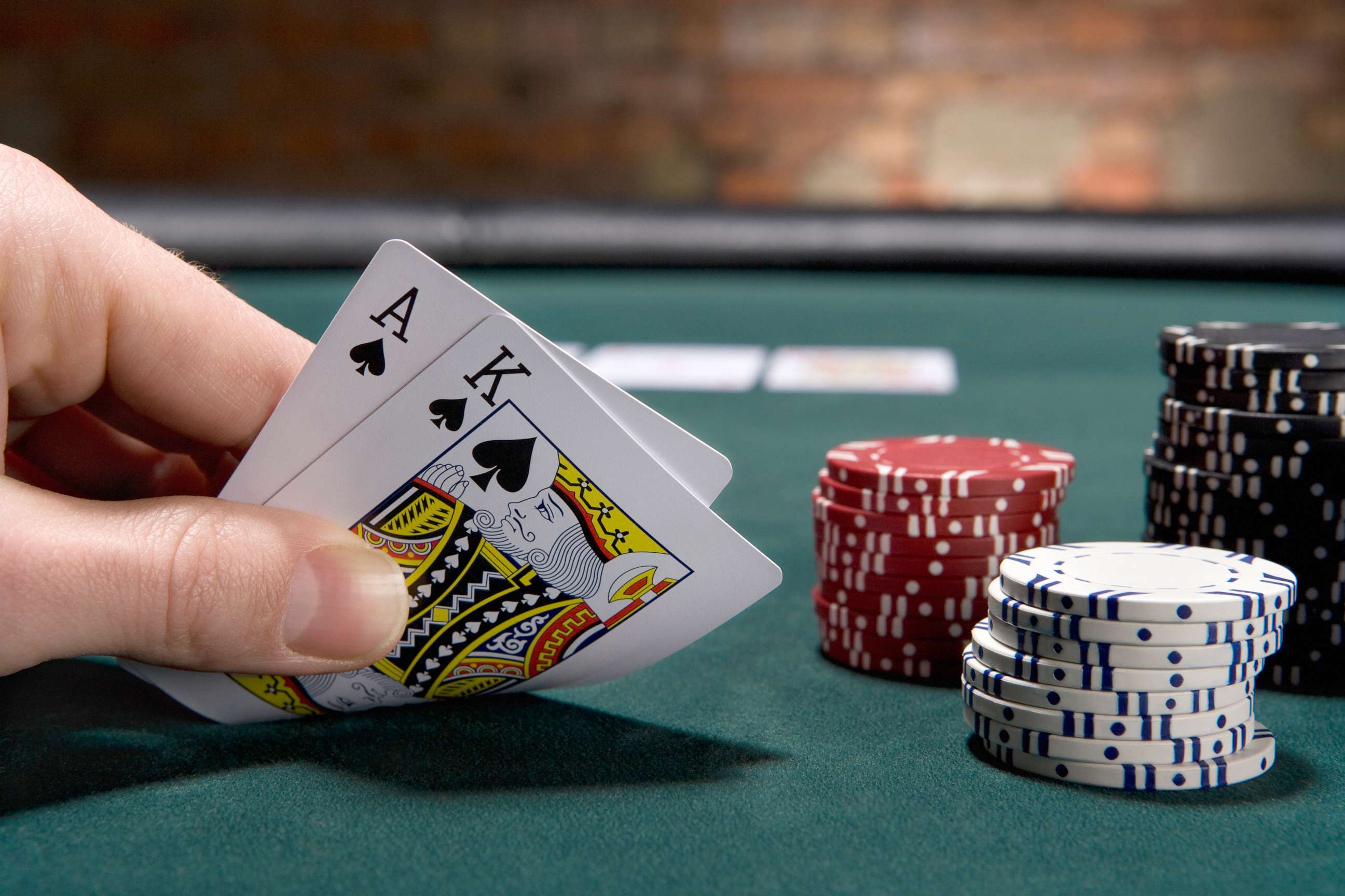 PHOTO: Stock photo of a blackjack hand.