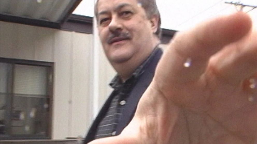 Massey Energy then-CEO Don Blankenship confronts ABC News camera in 2008.