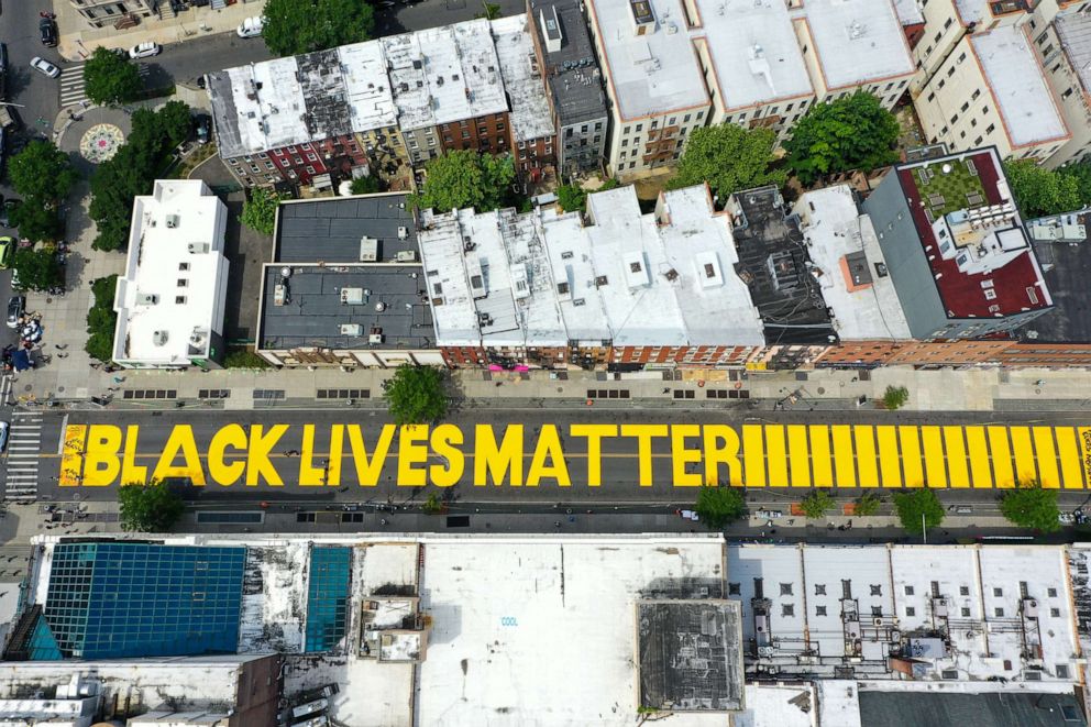 Black Lives Matter mural in Jersey City