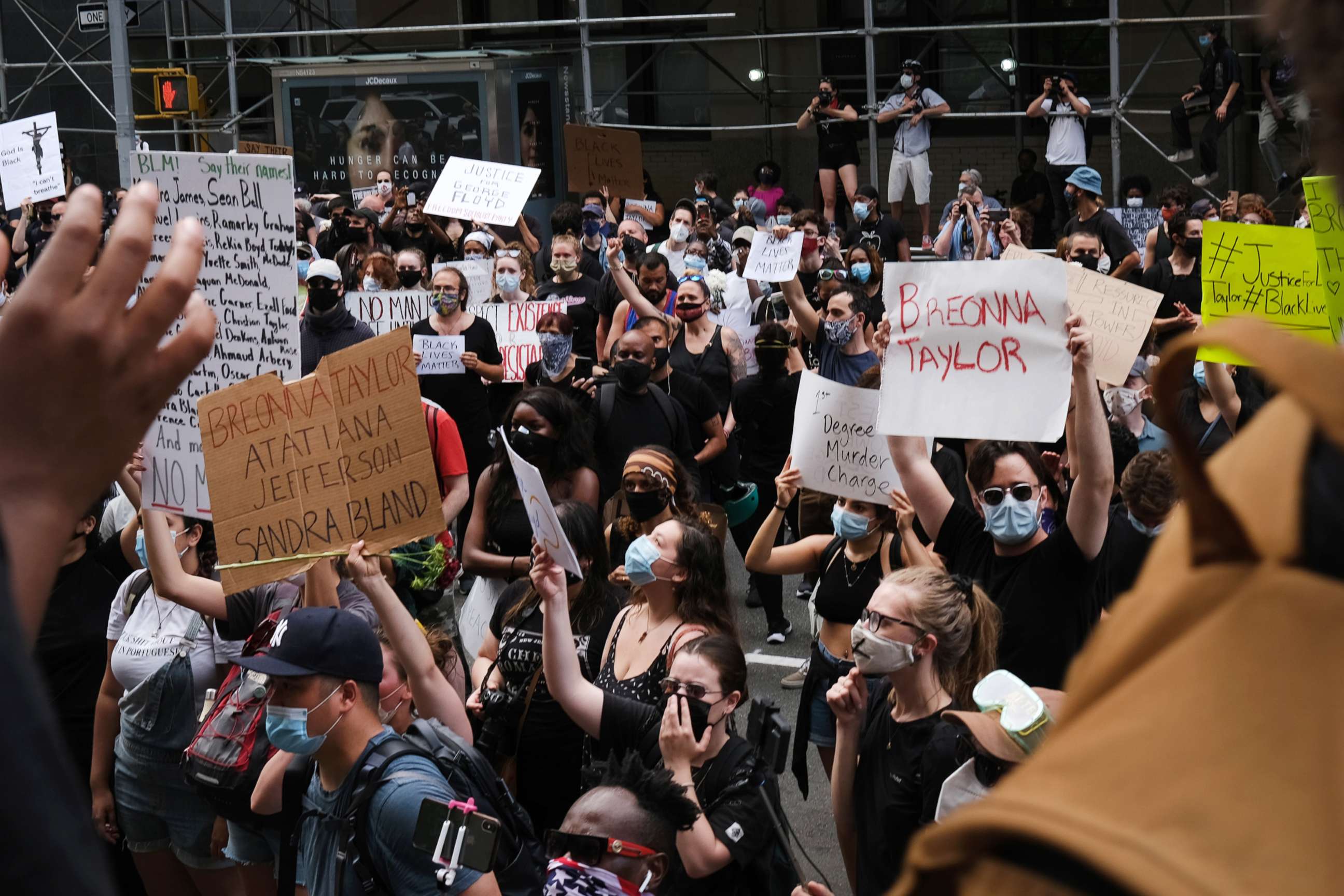 PHOTO: Protesters gather to protest the recent death of George Floyd on May 29, 2020 in New York City.