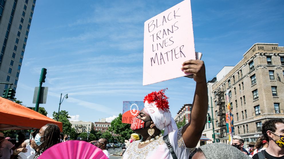 PHOTO: Andy Jean, a costume designer, celebrates Black Trans Lives at the Juneteenth Jubilee in Harlem. "It was powerful to receive that love from our community. We fight and celebrate our freedom each and everyday," Jean said.