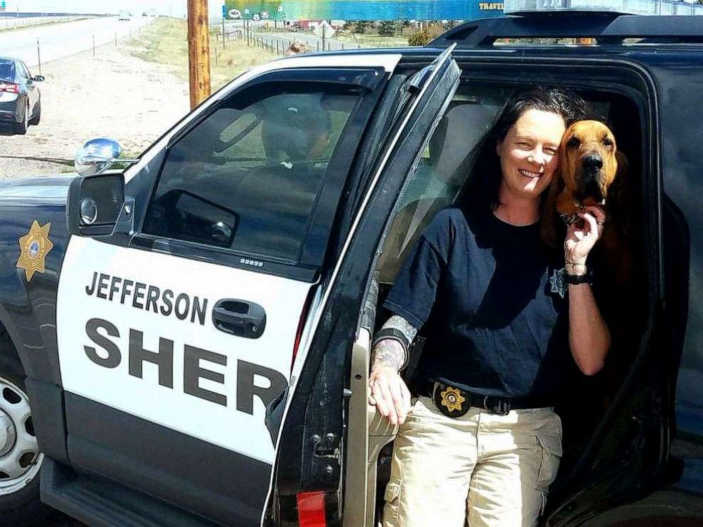 PHOTO: A bloodhound and handler from Colorado rescued a 12-year-old girl missing in Wyoming.