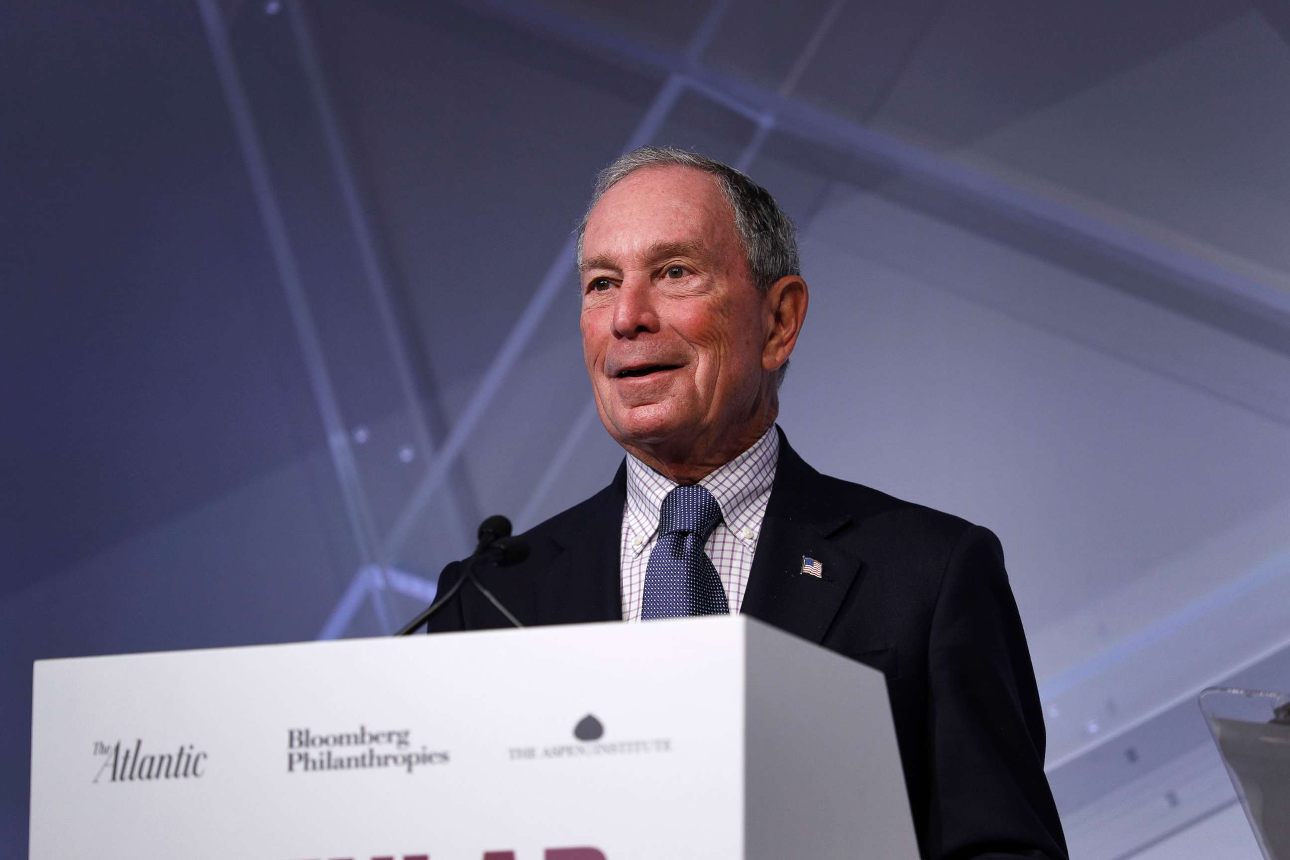 PHOTO: Michael Bloomberg speaks at CityLab Detroit, a global city summit, Oct. 29, 2018, in Detroit.
