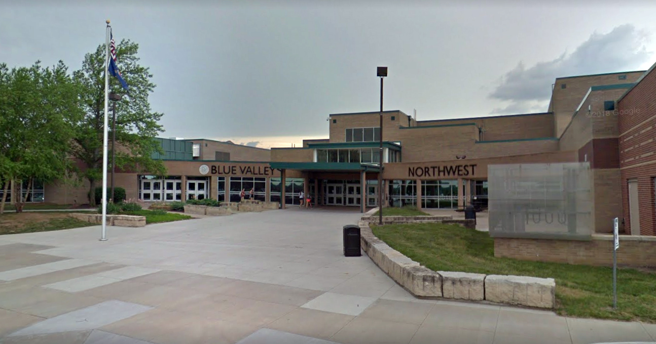 PHOTO: Blue Valley Northwest High School in Overland Park, Kan., is pictured in a Google Maps Street View image captured in May 2018.