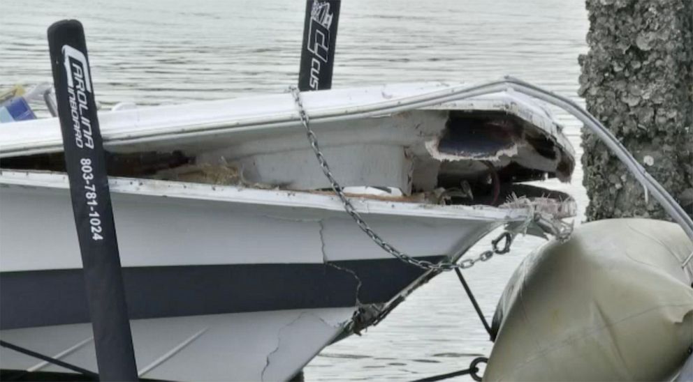 PHOTO: Two boats collided causing a deadly crash on the Wilmington River in Chatham County, Georgia, May 28, 2022.