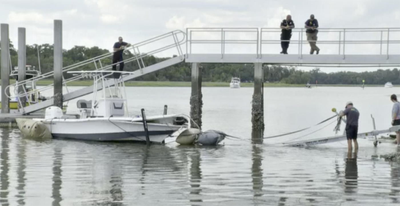 PHOTO: Two boats collided causing a deadly crash on the Wilmington River in Chatham County, Georgia, May 28, 2022.