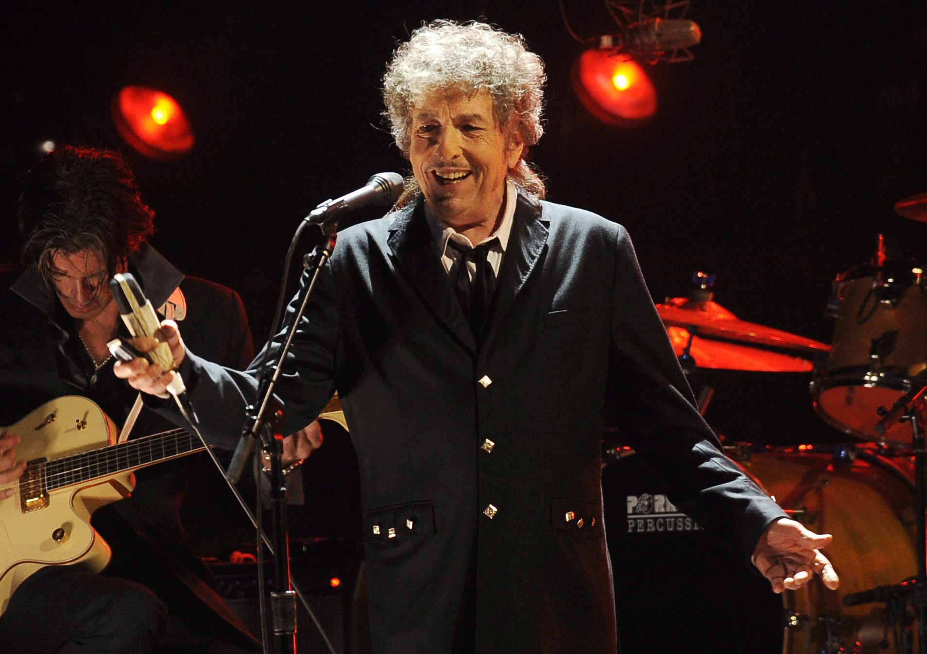 PHOTO: FILE - In this Jan. 12, 2012, file photo, Bob Dylan performs in Los Angeles. Universal Music Publishing Group is buying legendary singer Bob Dylan's entire catalog of songs.
