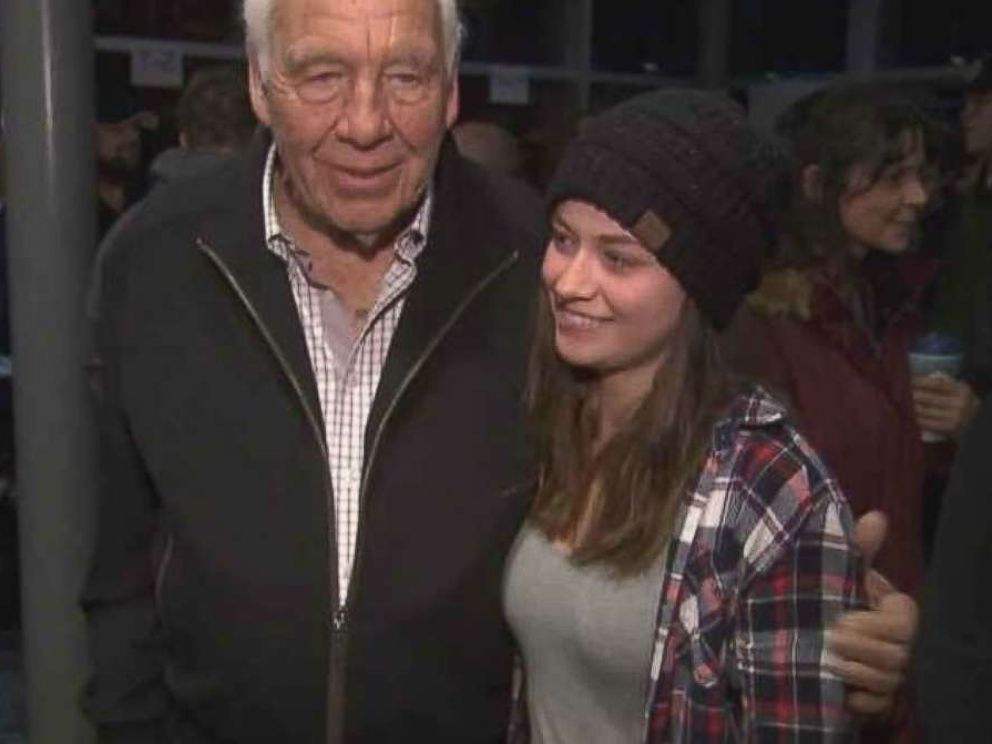 PHOTO: Businessman Bob Wilson visited Paradise High School in Paradise, Calif., on Tuesday to hand out $1,000 checks to each student and staffer affected by the Camp Fire.