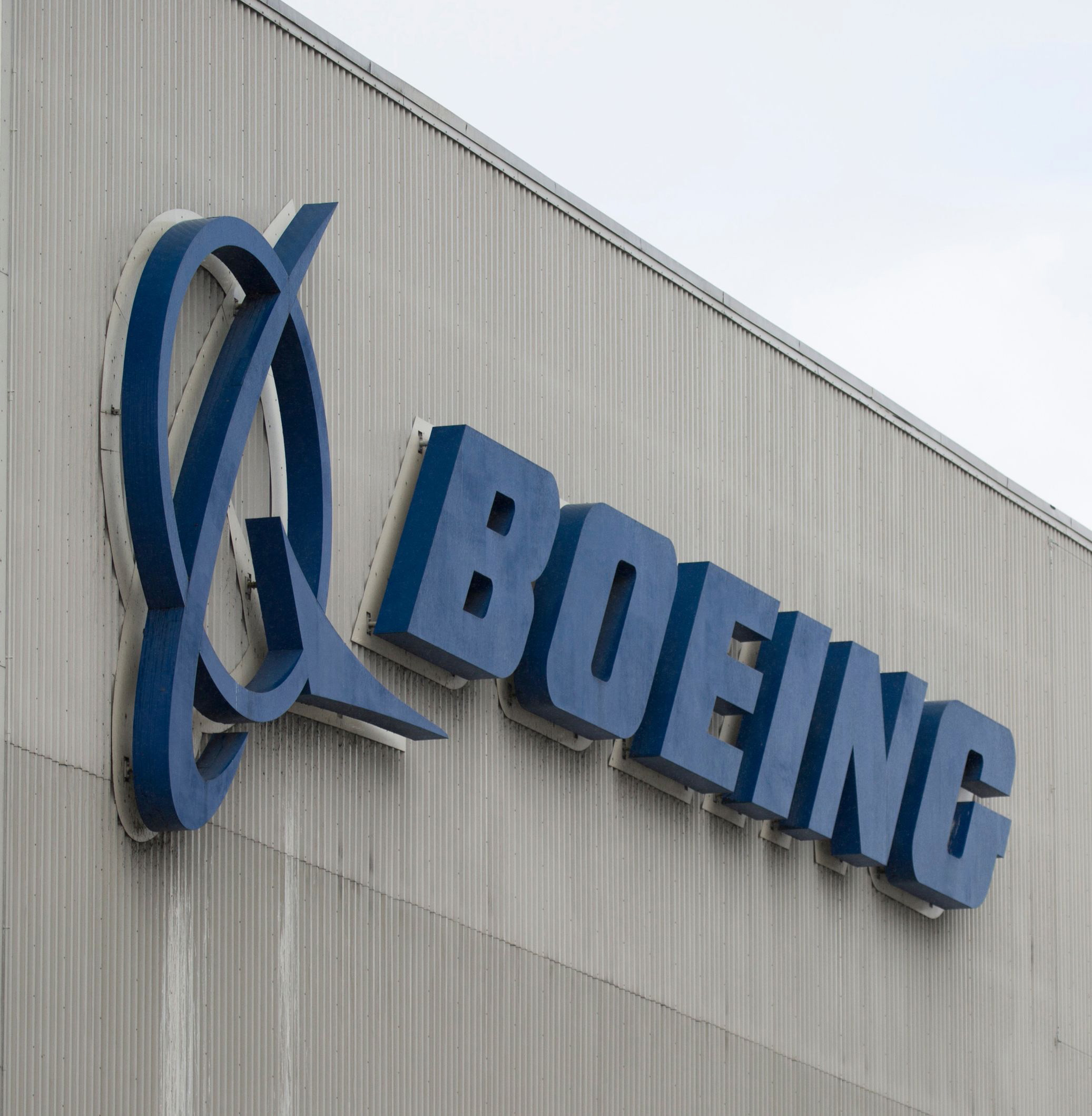 PHOTO: The Boeing logo at the Boeing Renton Factory in Renton, Wash., March 12, 2019.