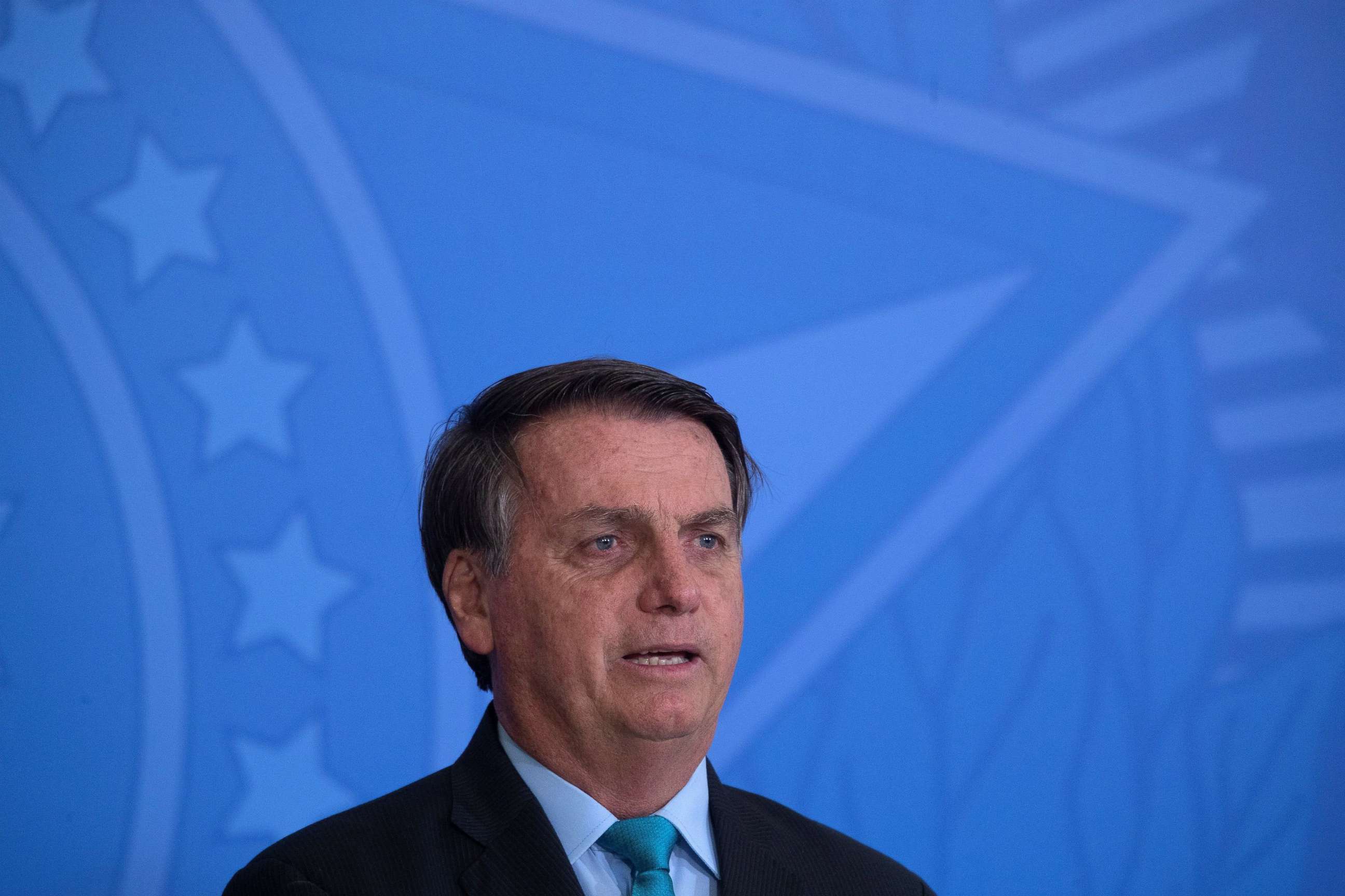 PHOTO: President of Brazil, Jair Bolsonaro at the Planalto Palace in Brasilia, Brazil, Sept. 30, 2020.