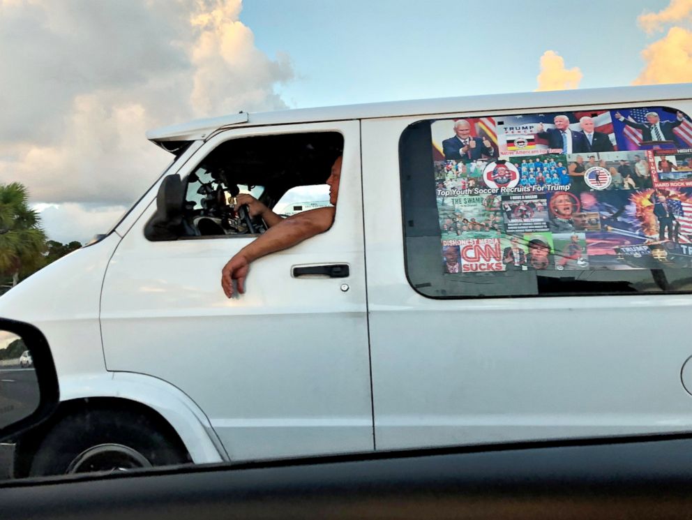 PHOTO: Mail bombing suspect Cesar Sayocs van is seen in Boca Raton, Fla. on Oct. 18, 2018 in this picture obtained from social media.