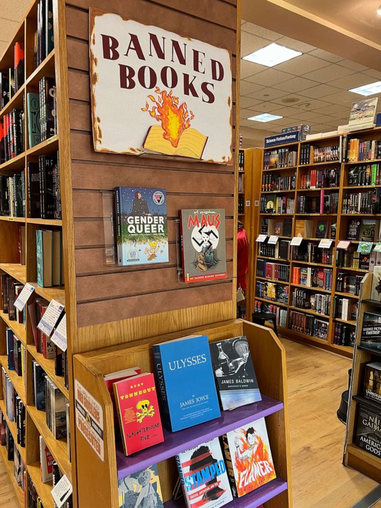PHOTO: Booksellers at BookPeople created a Banned Book section in light of nationwide efforts to restrict certain books in schools and libraries.