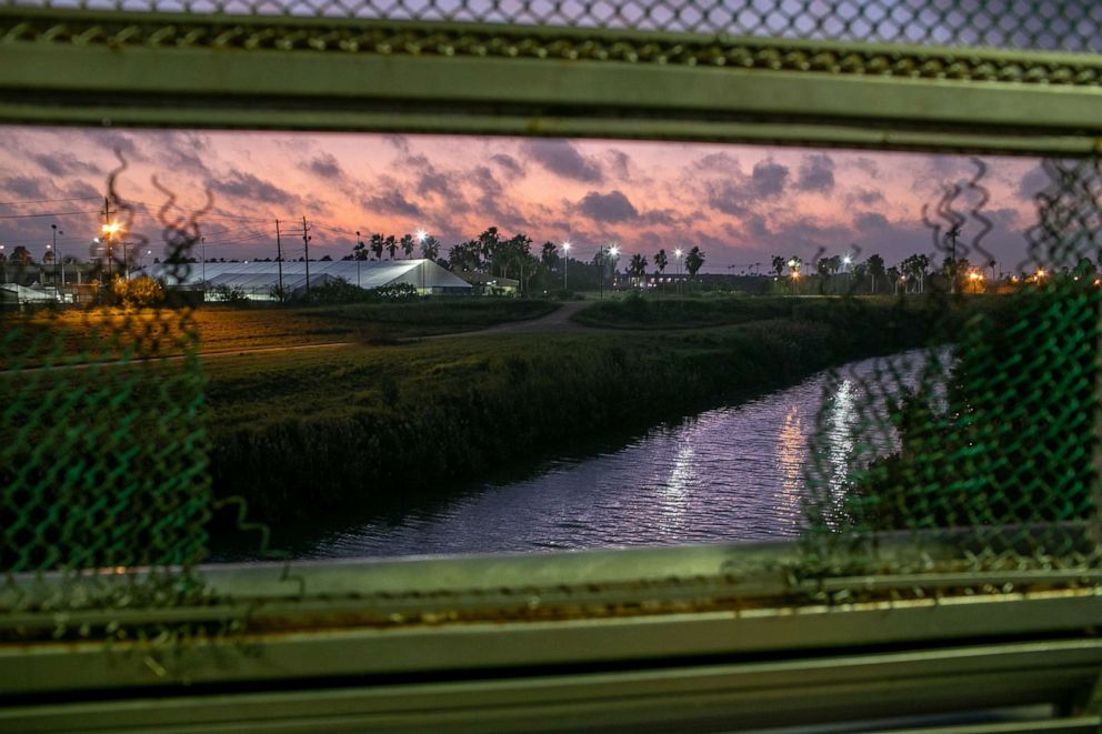 PHOTO: U.S. government border facilities, including an immigration court, can be seen in Brownsville, TX., from the international bridge over the Rio Grande on Dec. 09, 2019, in the border town of Matamoros, Mexico.