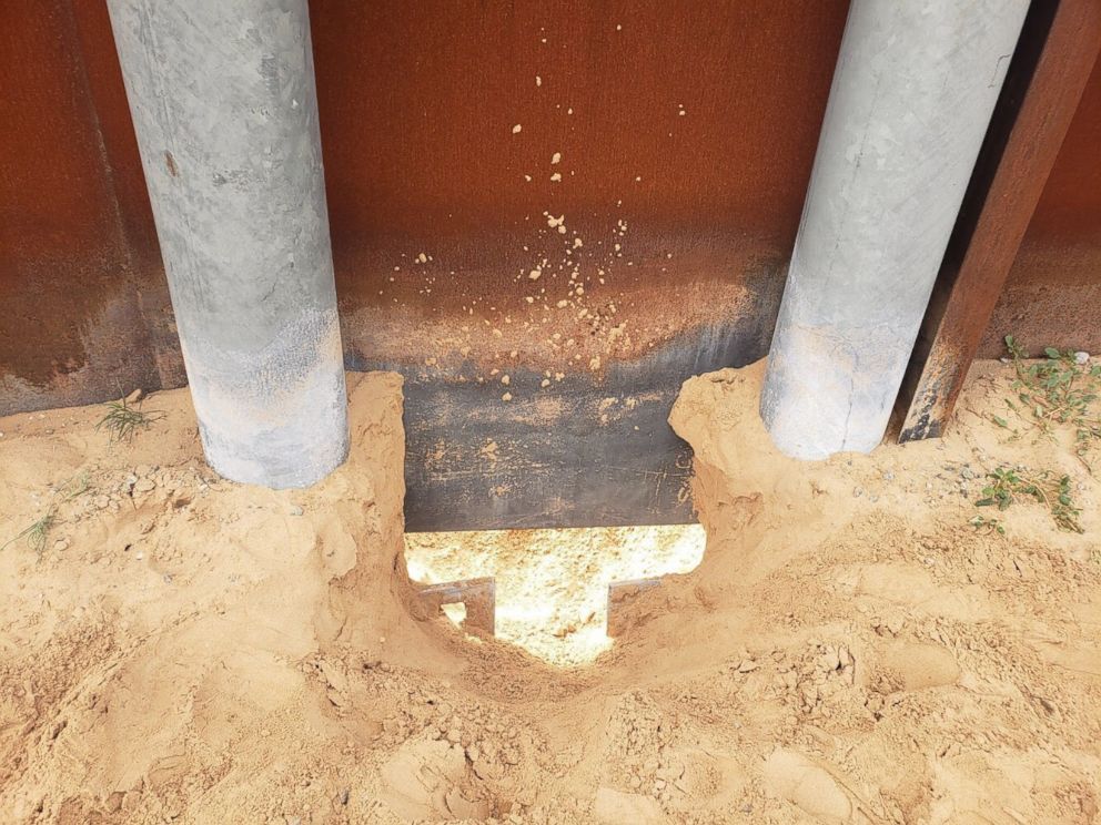 PHOTO: Seven tunnels were dug underneath the border wall near Yuma, Arizona, on Monday, Jan. 14, 2019, as a record group of migrants entered the U.S.