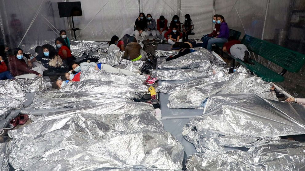 PHOTO: The temporary processing facilities in Donna, Texas, are seen in this March 17, 2021 photo released by United States Customs and Border Protection.